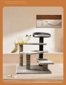 Multi-Cat 4patrov&yacute; rotuj&iacute;c&iacute; Starecase Cat Tree