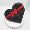 Neu gestaltete schwarze Geschenk-Blumenstrau&szlig;box mit transparentem Fenster