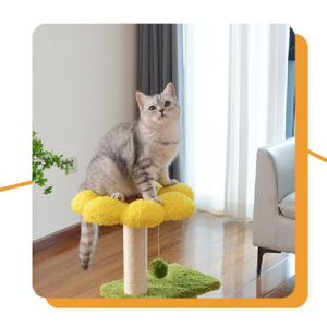 Crann Cat Cruthaitheach Lus na Gr&eacute;ine - Condo Cat Illeibh&eacute;il le Scratching Post agus Cosy Hideaway